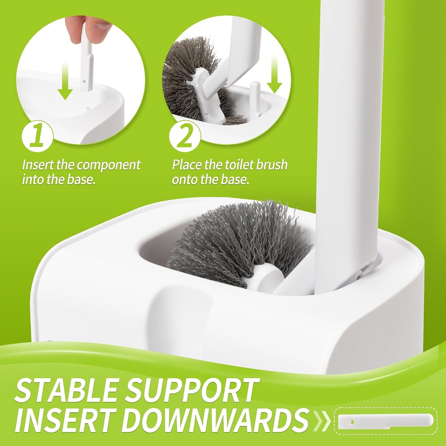 IVYROLL Toilet Brush and Plunger Set Hidden, S-Shaped Toilet Brush Plunger Combo, Perfect for Homes, Apartments & Bathrooms