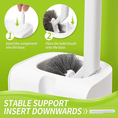 IVYROLL Toilet Brush and Plunger Set Hidden, S-Shaped Toilet Brush Plunger Combo, Perfect for Homes, Apartments & Bathrooms