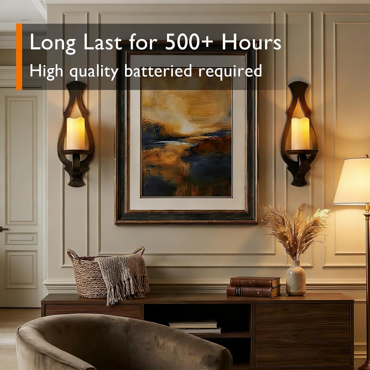 Homemory 3 Pack Flameless Candles, Outdoor Waterproof, Battery Operated LED Pillar Candles with Remote Control and Timer, Plastic, Long Lasting，4”5”6”