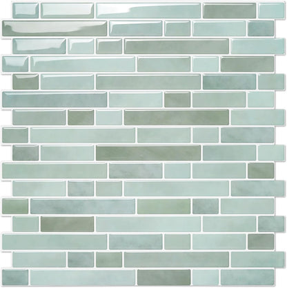 STICKGOO Peel and Stick Backsplash - 10 Sheets of 12”×12” - 3D Self Adhesive Peel and Stick Tile Backsplash for Kitchen & Bathroom