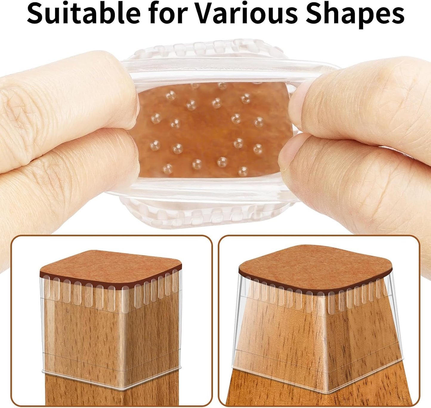 Chair Leg Floor Protectors, 24 Pack Silicone Furniture Pads for Hardwood Floors, Anti-Scratch Furniture Sliders Felt Pads, Noise-Reducing Chair Feet Covers, Table Legs Fit Sizes to(1.3" to 1.97")