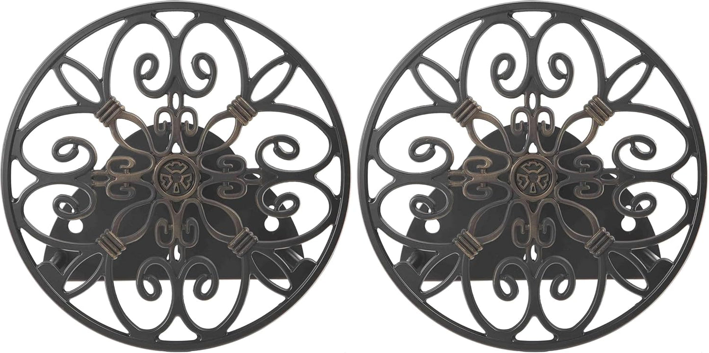 Liberty Garden Products 670 Wall Mounted Decorative Hose Butler, Holds 125-Feet of , Black