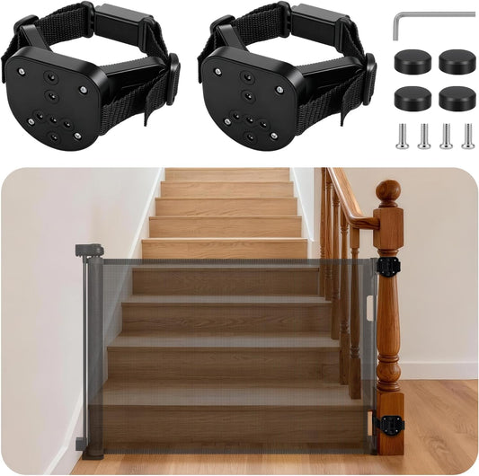 Retractable Baby Gate for Stairs & Doorways, 33" Tall Extends to 71" Wide | Extra Wide Safety Kid Pet Gate, Mesh Dog Gate for Indoor,Outdoor, Hallways One-Handed Operation, Easy Install(33”x71”-Black)