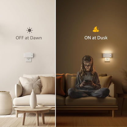 Briignite Motion Sensor Night Light, 2 Pack Motion Activation Night Lights Plug into Wall, Auto On Off, 0-100LM Dimmable Night Light Plug in, 3000K Warm White LED Nightlight for Kids Bedroom Hallway