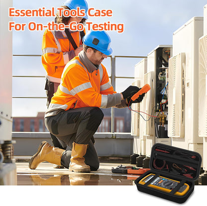 Carrying Case for Fluke1587 FC/ 87-V/ 87V Max/ 88V/ 15B+/ 17B+/ 1503/1507/1508/1577/3000 FC Multimeter Testers and Accessories, Multimeter Storage Bag Organizer Box (Case Only)