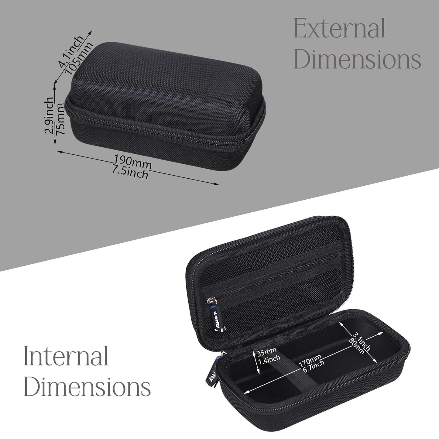 Hard Multimeter Case for Klein MM325/MM420/MM400/MM300/Fluke 117/Fluke 115, Portable Bag for ET140/80023P(Case Only)