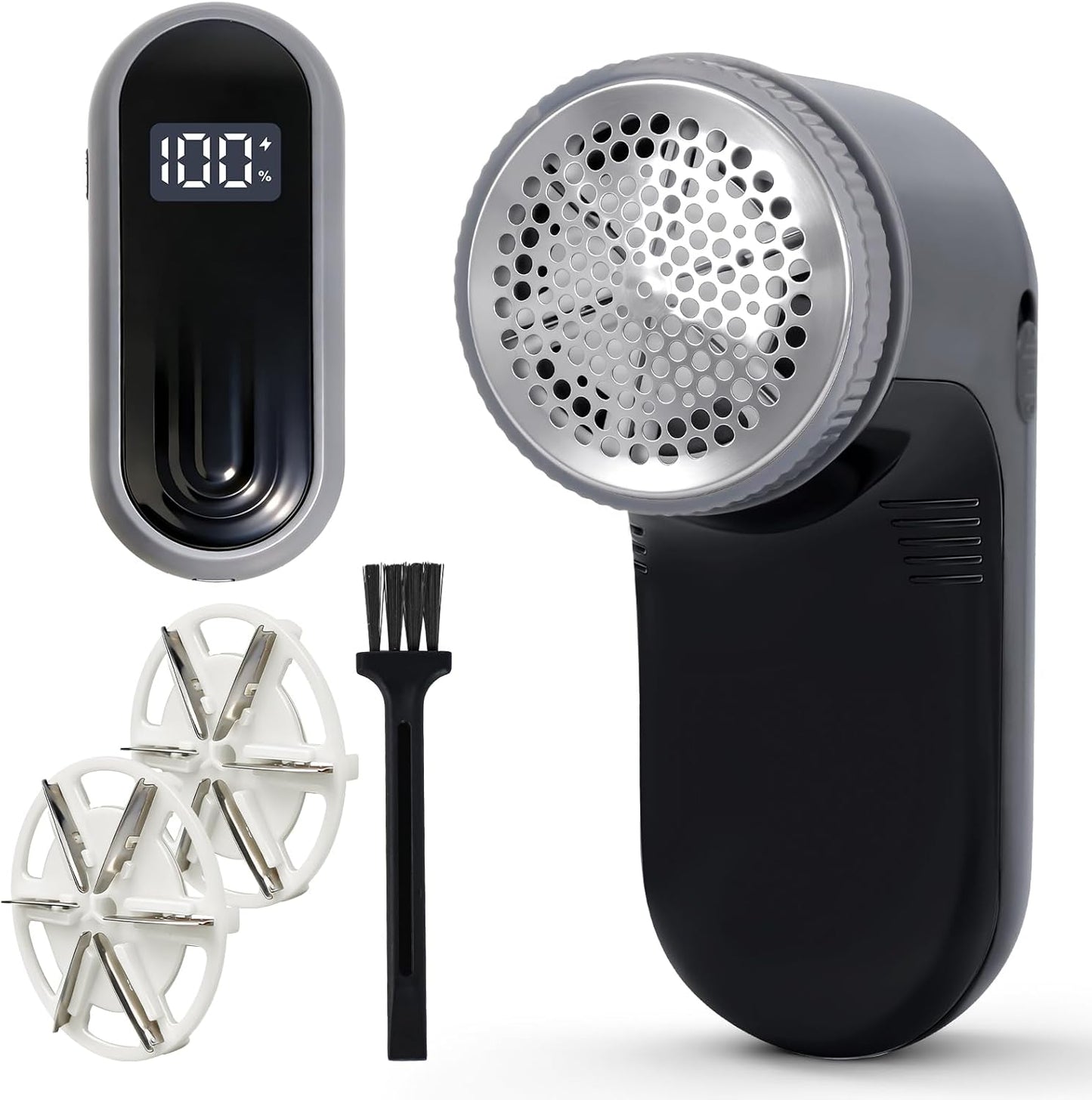 Killrose Fabric Shaver | Lint Remover with Digital Display, 6-Leaf Blade Electric Lint Shaver for Clothes, Sweaters, Furniture - 9000 RPM USB-C Rechargeable, Safe for All Fabrics