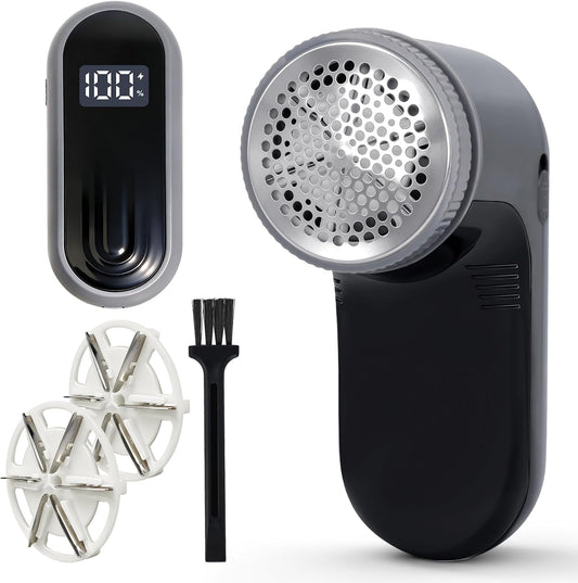 Killrose Fabric Shaver | Lint Remover with Digital Display, 6-Leaf Blade Electric Lint Shaver for Clothes, Sweaters, Furniture - 9000 RPM USB-C Rechargeable, Safe for All Fabrics