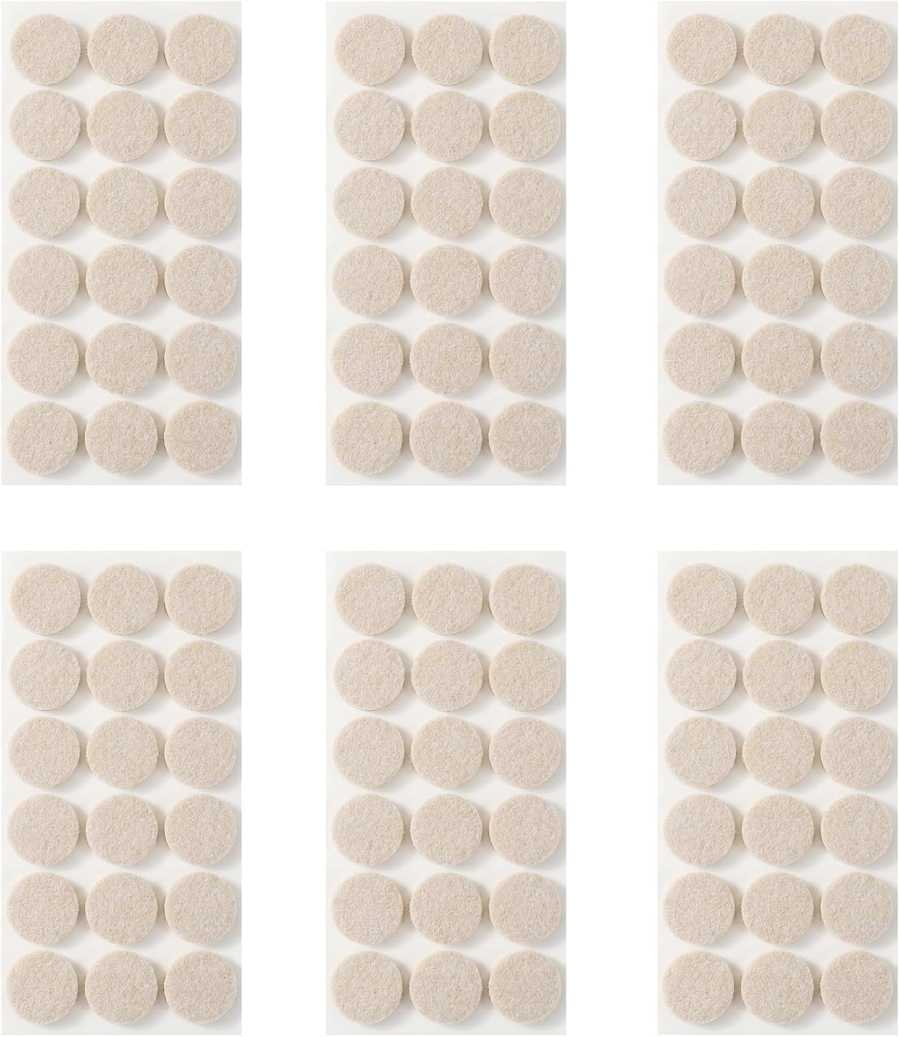 Furnigear Felt Furniture Pads for Hardwood Floors - Self Adhesive Chair Felt Pads, Floor Protector for Furniture Feet, Furniture Sliders Moving Your Furniture Smoothly - Anti Scratch 96 Pcs 3/4" Round