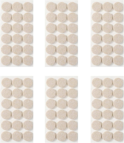 Furnigear Felt Furniture Pads for Hardwood Floors - Self Adhesive Chair Felt Pads, Floor Protector for Furniture Feet, Furniture Sliders Moving Your Furniture Smoothly - Anti Scratch 96 Pcs 3/4" Round