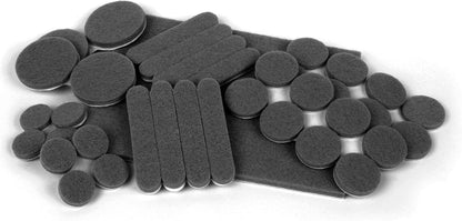 Slipstick Premium Wool Felt Furniture Pads/Floor Protectors (1 Inch Round Value Pack) Includes 40 Heavy-Duty Felt Chair Leg Pads with Self-Stick Adhesive, Gray, CB115
