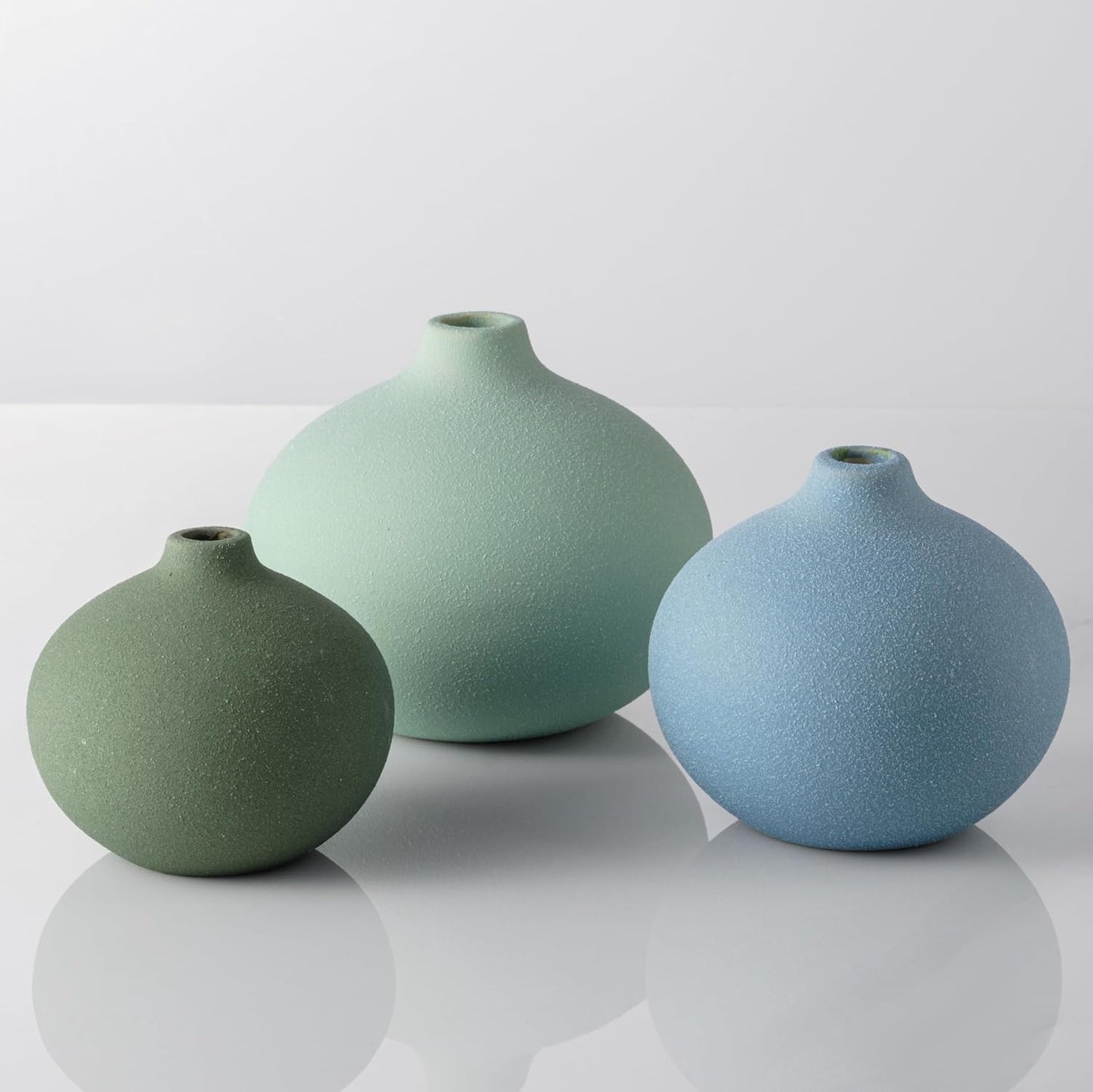 Ceramic Vase Set of 3, Bud Vases for Modern Farmhouse Home Decor, Cute Vases, Small Flower Vases for Dining Table Centerpieces,Living Room,Shelf,Mantel and Entryway Display