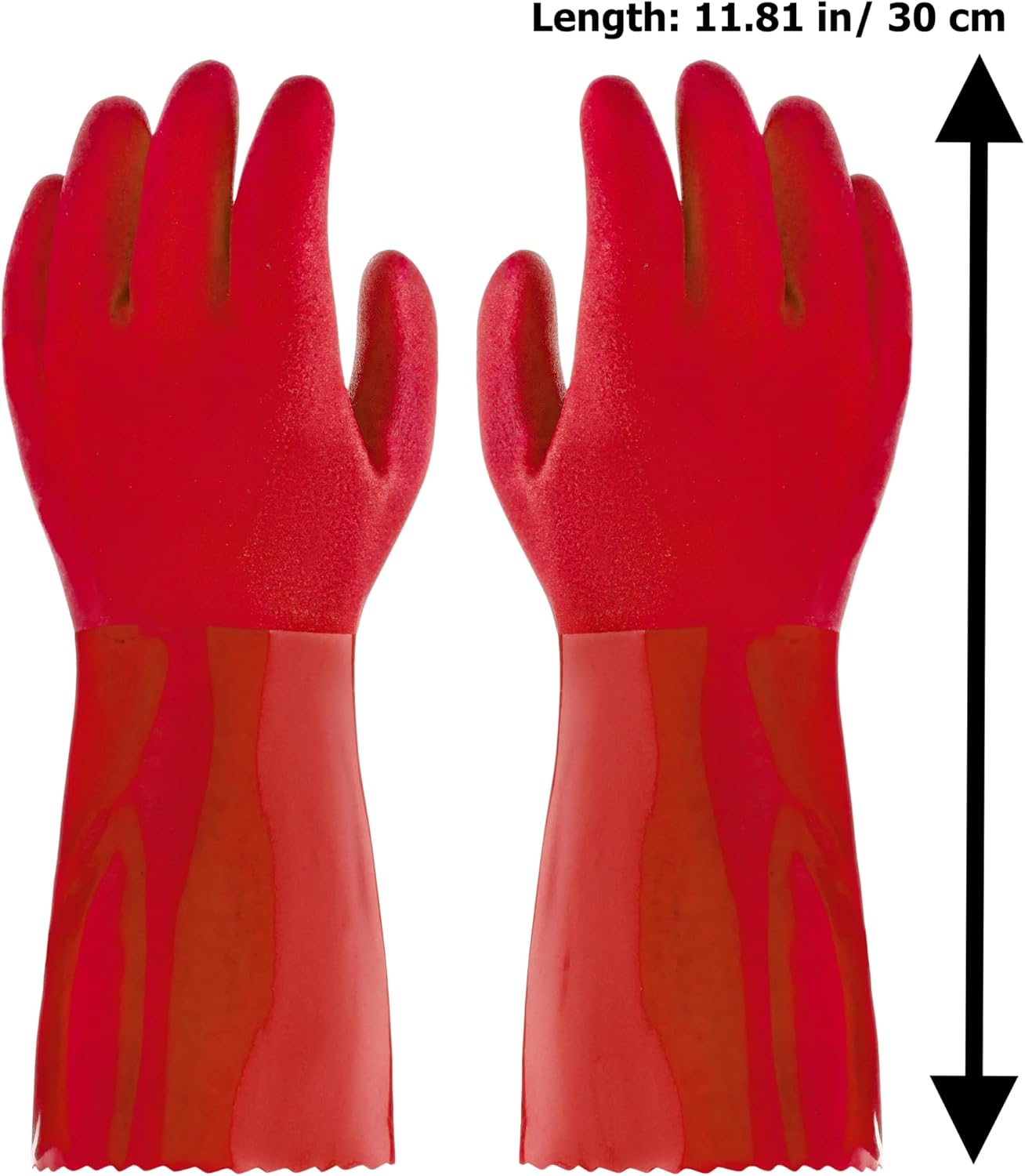 Kitchen-Star Ultimate Rubber Household PVC Gloves with Comfortable Cotton Lining, Anti-Slip surface, Kitchen Dishwashing, Extra Thickness, Kitchen Cleaning, Working, Painting, PetCare (X-Large, Green)