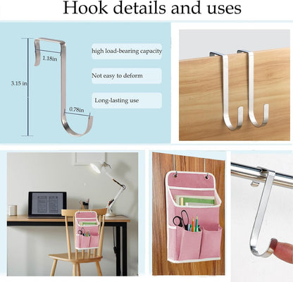 Hanging Basket for Organizing, Wall Organizer with Pockets and Over The Door Organizer，Can for Home, Closet, Office and Camper (1 White)