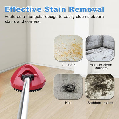 Mop Heads for O Cedar RinseClean 2 Tank Spin Mop System, 3 Microfiber Mop Head Refills and 3 Chenille Mop Pads,1 Scrub Brush, and 1 Mop Base with Mop Handle Set Combo