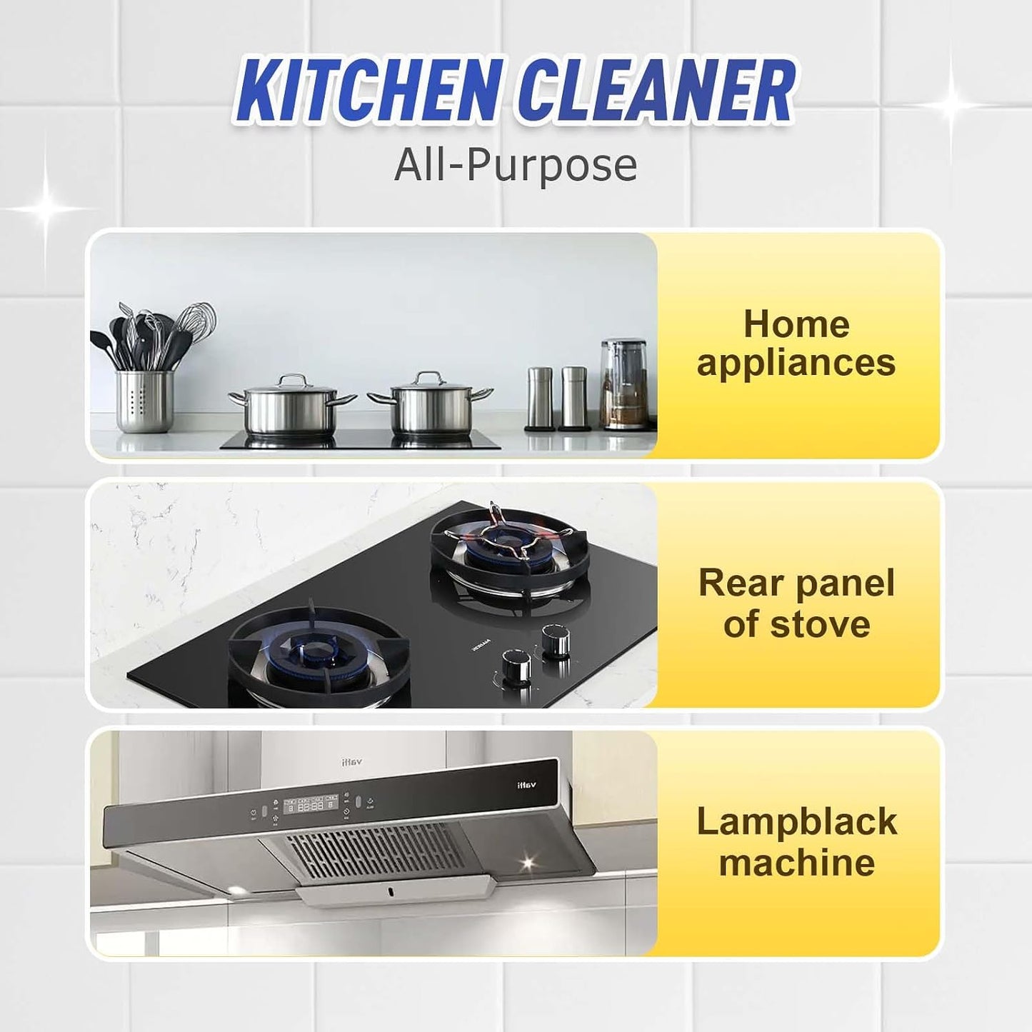 120ml Degreaser Cleaner Heavy Duty Kitchen Spray Cleaner All Purpose for Gas Stove, Range Hood, Air Fryer, BBQ Grill, Cookware & Countertop Cleaner, Cleaning Supplies for Housekeeping, 1 Pack