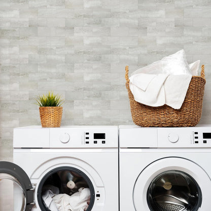 10- Sheet Polished White Peel and Stick Backsplash, 12’’Luxury PVC Ceramic Look Self Stick Subway Tiles, Waterproof Peel and Stick Wall Tiles for Kitchen and Bathrrom