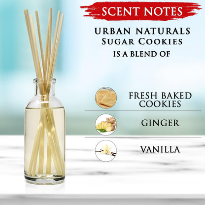 Urban Naturals Smoked Vanilla Reed Diffuser Set with Vanilla Bean, Sandalwood & Leather | Made in the USA - Colors A