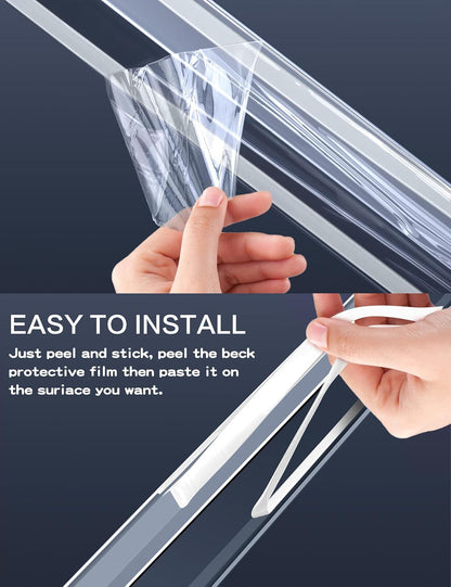 Wall Corner Protector, Walls Edge Protector，Self-Adhesive Wall Corner Guards,PVC Double Side Edge Protector， Furniture Stairs Guard (Gray 2PCS 90cm/35.4in)