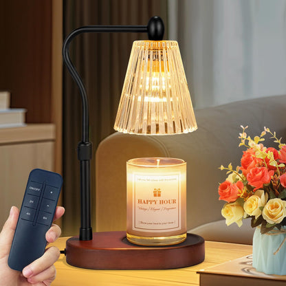 Imenlox Candle Warmer Lamp, with Timer and Dimmer, Adjustable Height, for Mom, Christmas Birthday Gifts for Women, House Warming Gifts Home Decor, Wax Warmer for Jar Candles(Amber)
