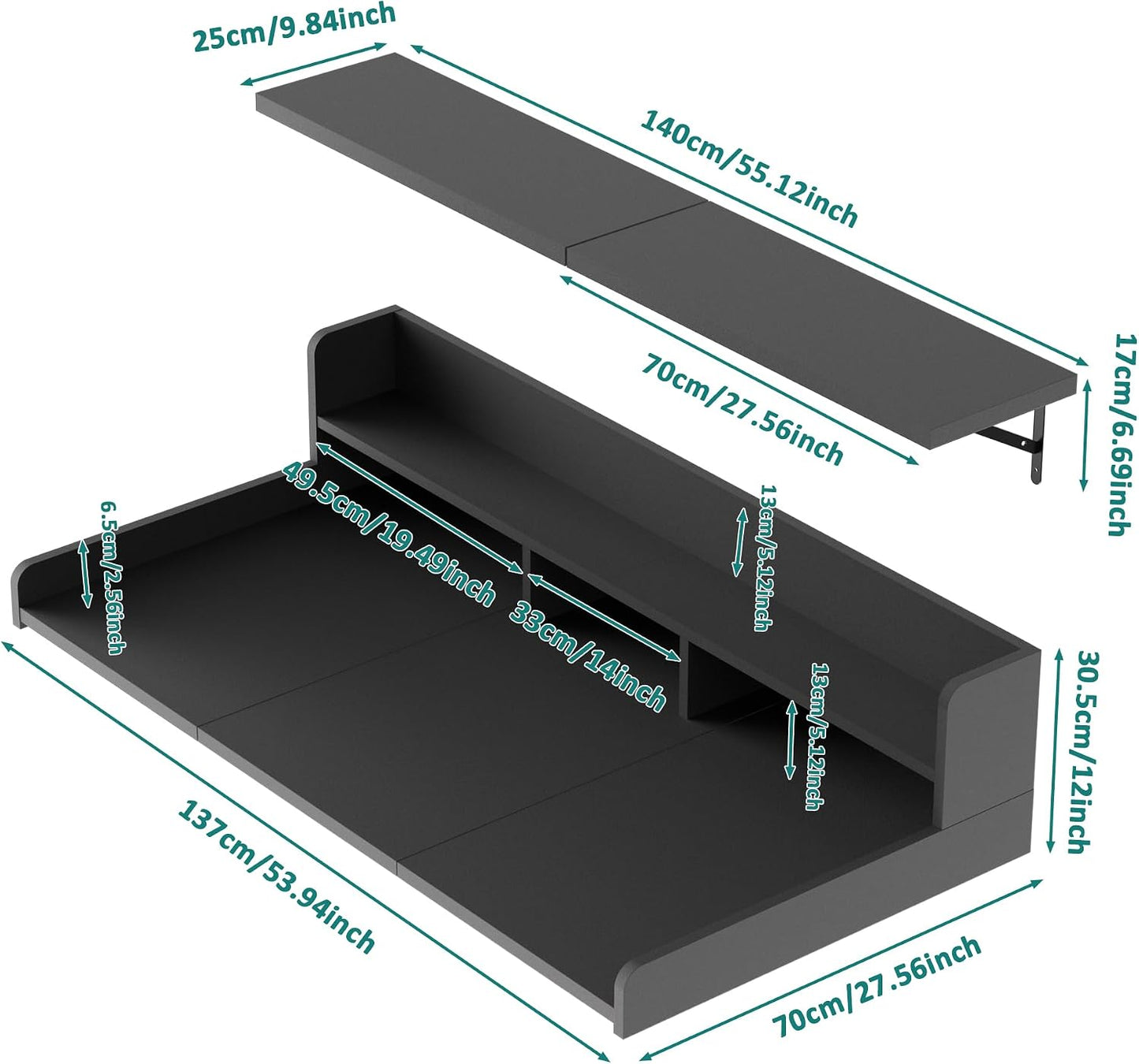 Washer Dryer Countertop, Laundry Countertop Over Washer And Dryer, Washer And Dryer Covers For The Top For Laundry Room Organization, Washer And Dryer Countertop Shelves (Oka Brown, 53.9*27.5*12)