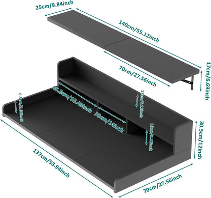 Washer Dryer Countertop, Laundry Countertop Over Washer And Dryer, Washer And Dryer Covers For The Top For Laundry Room Organization, Washer And Dryer Countertop Shelves (Oka Brown, 53.9*27.5*12)