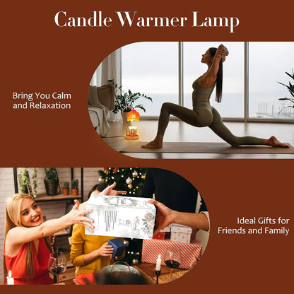 Flower Candle Warmer Lamp with Timer & Dimmer - Fits All Jar Scented Candles - Christmas & Mother's Day Gift for Women，Mom，Her