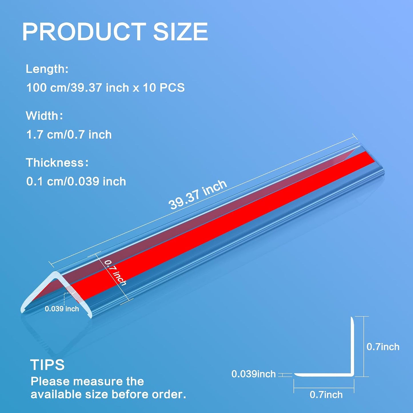 Wall Corner Protector, Walls Edge Protector，Self-Adhesive Wall Corner Guards,PVC Double Side Edge Protector， Furniture Stairs Guard (Gray 2PCS 90cm/35.4in)