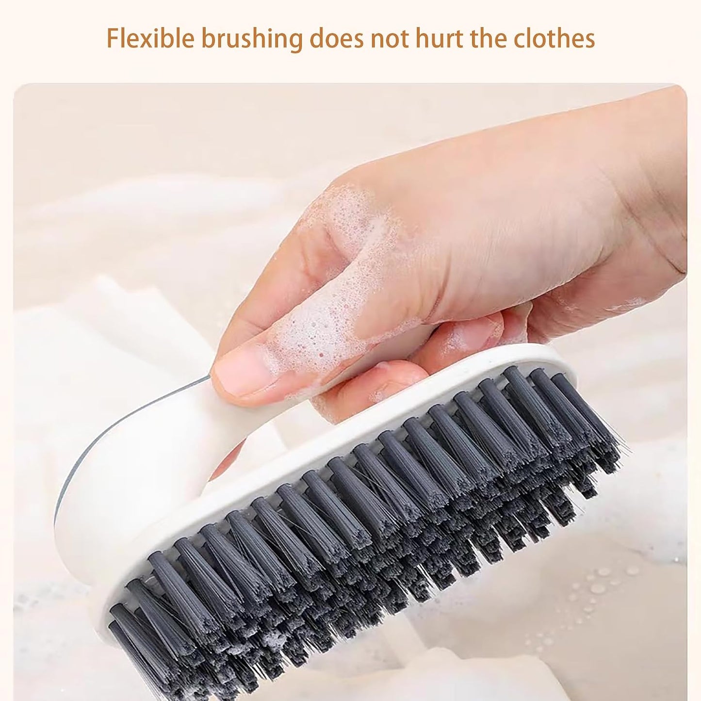 2 Pack Laundry Scrub Brush Cleaning Tool, Stain Remover Brush, Soft Bristle Scrub Cleaning Brush for Clothes, Carpet, Bathroom, Kitchen, Shoes and More (Blue)
