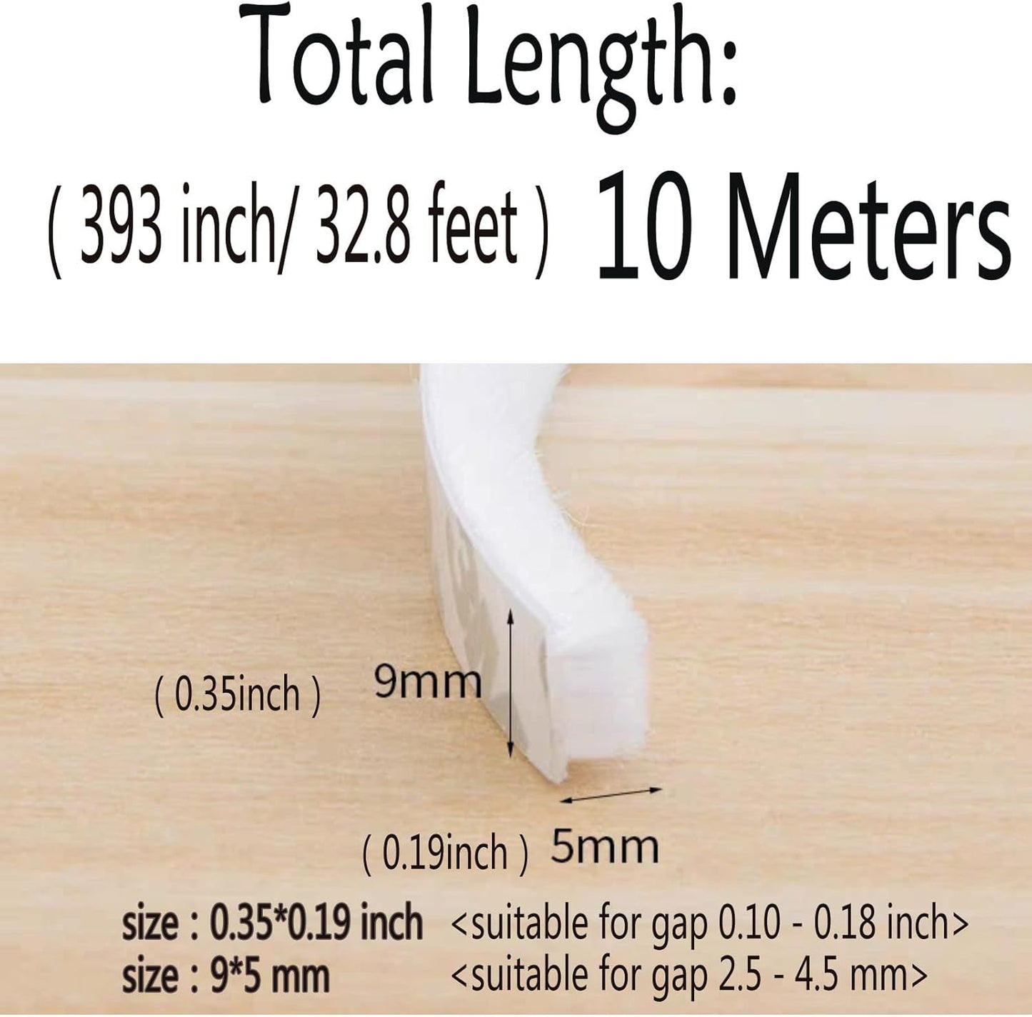 Self-Adhesive Pile Weather Stripping Seal for Sliding Windows and Door Frames, 16.5ft x 11/32 inch, Grey