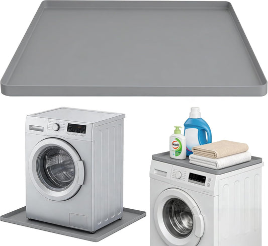 Washing Machine Drain Pan– Duty Waterproof Washing Machine Tray with Raised Edge, Washer Tray for Floor Protection, Topper Protector Mat for Washers & Dryers (Black, 27''x27''-1pcs)