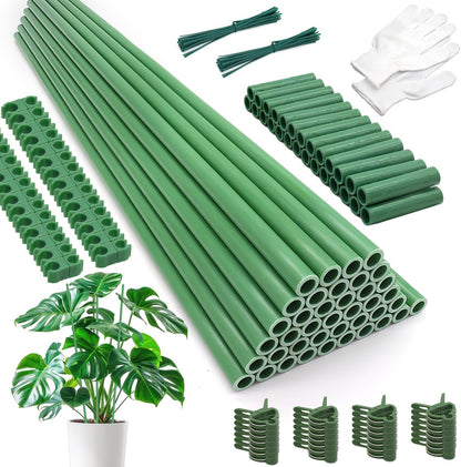 Plant Stakes,18Inch & 11Inch Plant Support Stakes,HAINANSTRY Adjustable Length Garden Stakes,Plant Stakes for Indoor and Outdoor Plants,Tomatoes/Beans/Orchid/Vegetable Stakes for Garden
