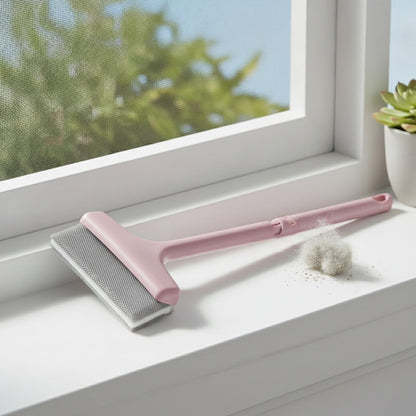 Window Screen Cleaning Brush, Double-Sided Design for in-Place Mesh Maintenance, PP Plastic Cleaner Tool (1 PC)