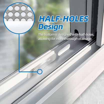25PCS 304 Stainless Steel More Durable Window Weep Hole Screen Patch Drain Quickly PET Self Adhesive More Sticky & Waterproof (2.36in*0.59in(6cm*1.5cm))