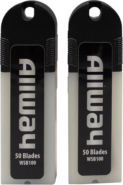 ALLWAY GTS-G Glass & Tile Scraper with Snap-On Blade Guard, 4" | Soft-Grip Handle, Easy Blade Change