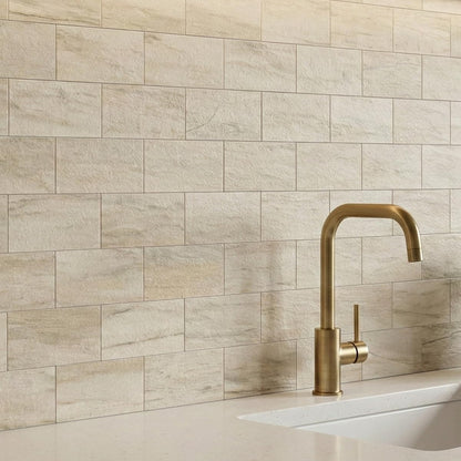 10- Sheet Polished White Peel and Stick Backsplash, 12’’Luxury PVC Ceramic Look Self Stick Subway Tiles, Waterproof Peel and Stick Wall Tiles for Kitchen and Bathrrom