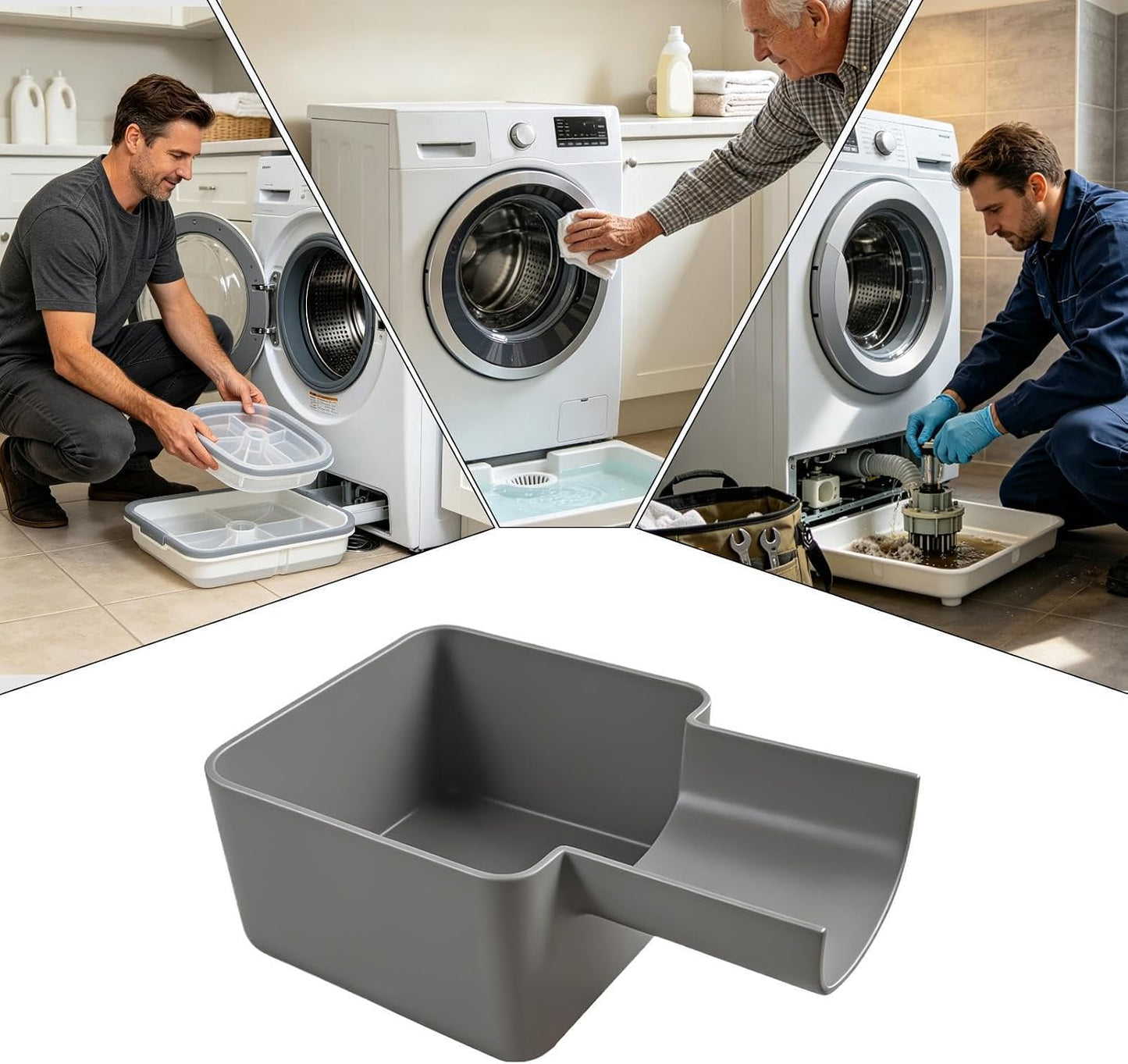Washer Drip Pan - Washer Drain Pan, Washing Machine Filter Drain Tray | Leak-Proof Washing Machine Drain Funnel - Universal Front-load Washing Machine Drain Pan For Laundry Room Basement Apartment