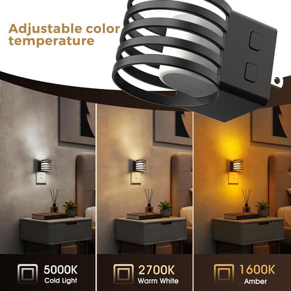 L LOHAS LED Night Light, Bubble Night Lights Plug into Wall,2 Pack 3000K/4000k/5000K Adjustable Color Temperature Night Light,Dimmable Nightlights with Dusk to Dawn Sensor for Rooms Bathroom Hallway