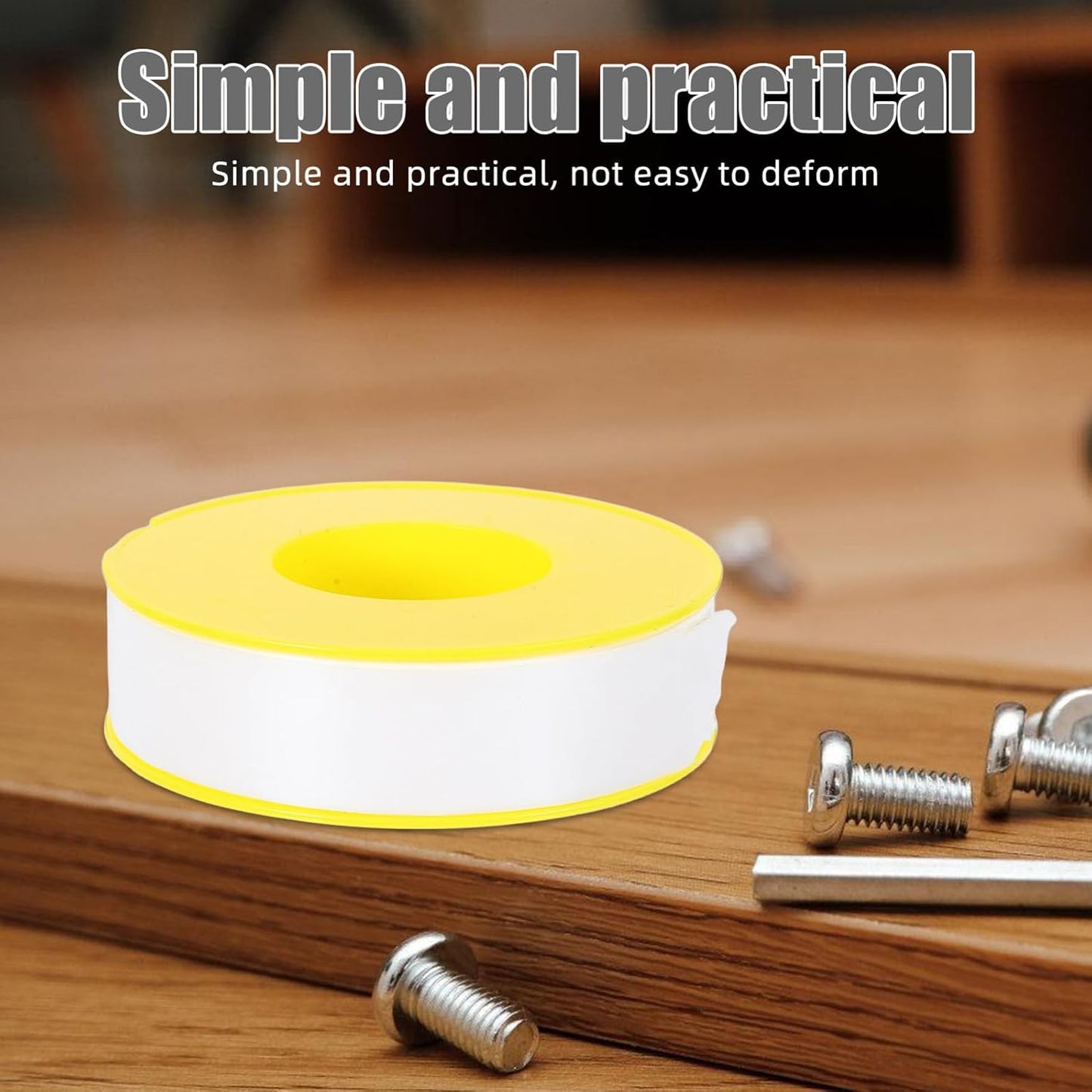 ULTECHNOVO PTFE Thread Seal Tape for Pipes and Faucets, High Density Waterproof Sealant Tape, Easy to Install, 1 Roll, for Household and Industrial Leak Repairs