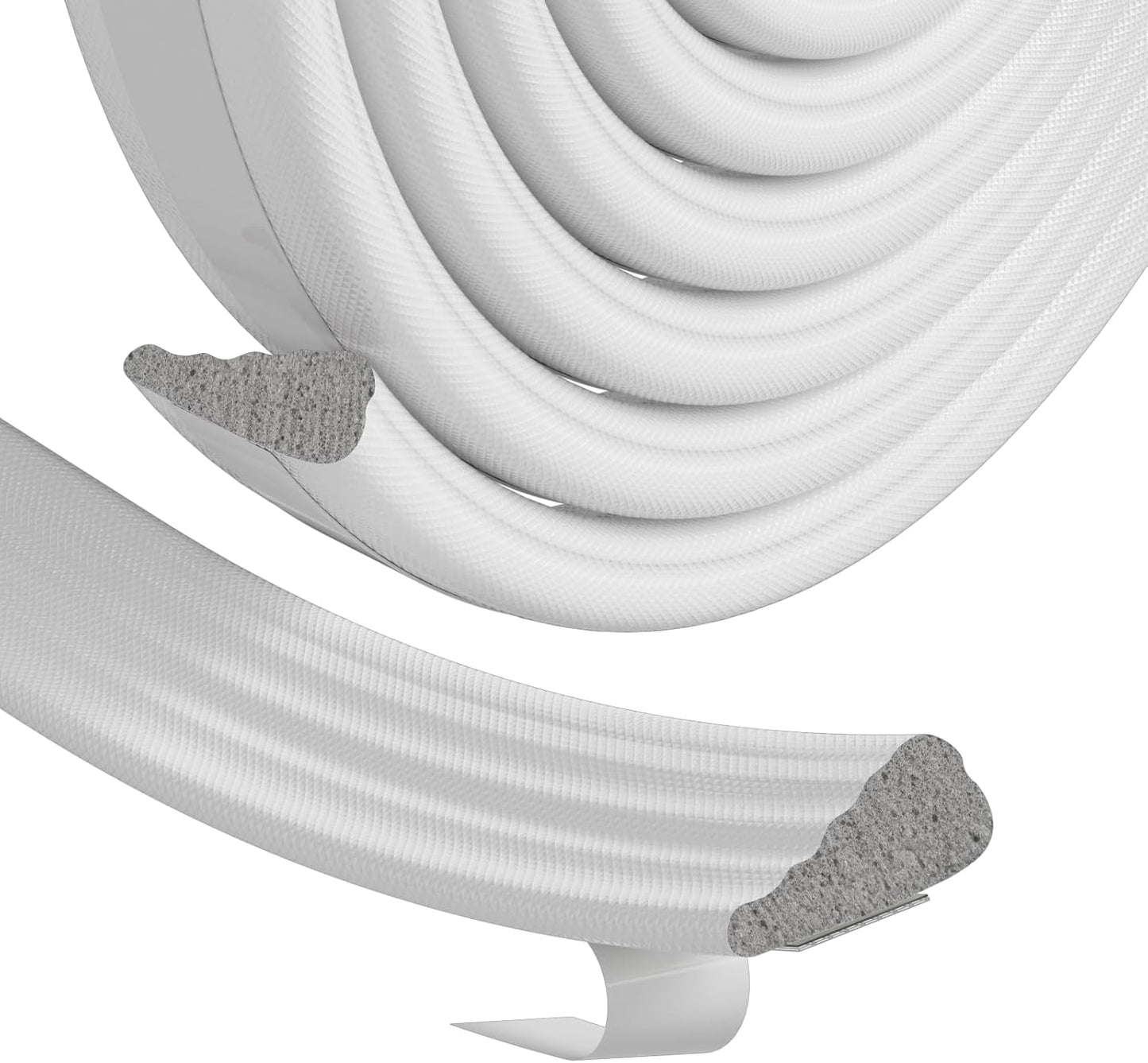 Weather Stripping Door Seal Strip for Door Frame,Window Insulation for Winter,Doors Soundproofing Gap Filler,Window Sealer Exterior Doors Weather Stripping,Foam Windows Draft Stopper (White,118'')