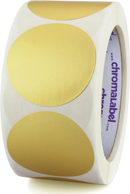 ChromaLabel 2 inch Color-Code Dot Labels | 500/Roll (Yellow)