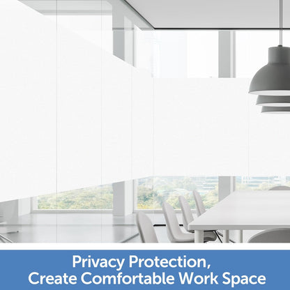HIDBEA Frosted Window Privacy Film - Non Adhesive Static Cling Glass Stickers Sun UV Blocking Heat Control Door Covering Decals for Home Office, 23.6 x 78.7 Inch