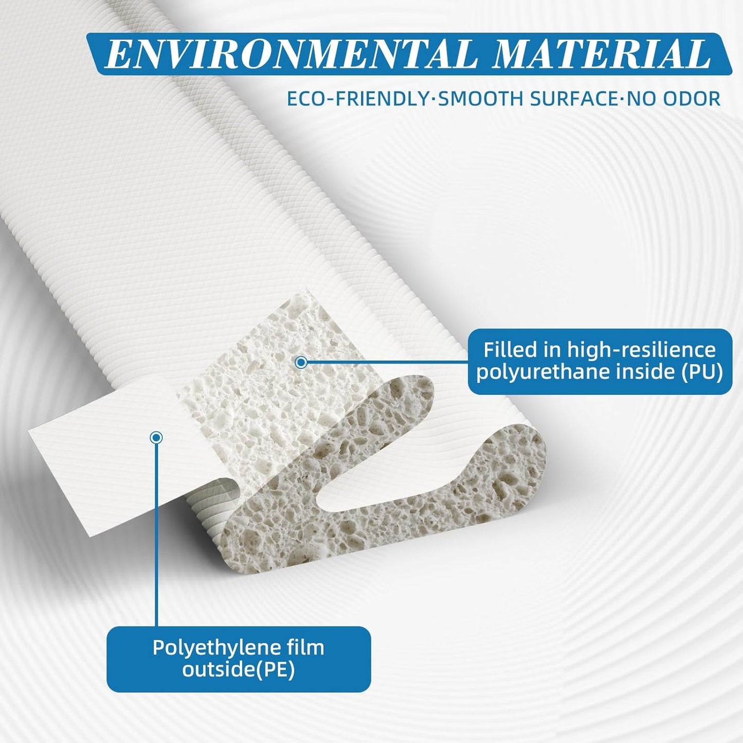V-Shaped Thin Weather Stripping Door Seal, 19.7FT Small Draft Stopper for Doors, Foam Door Gap Filler, Insulation Winter, Soundproof,Noise-Reducing, Light-Blocking, Weatherproof Tape for Doors