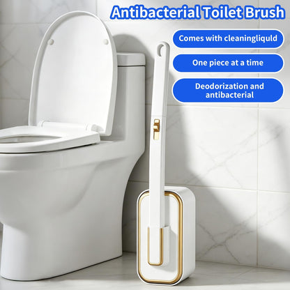 Disposable Toilet Brush Kit with 48 Refill Heads, Holder Storage Caddy Wall-Mounted Toilet Bowl Wand Scrubber for Bathroom Toilet Cleaner Toilet Bowl