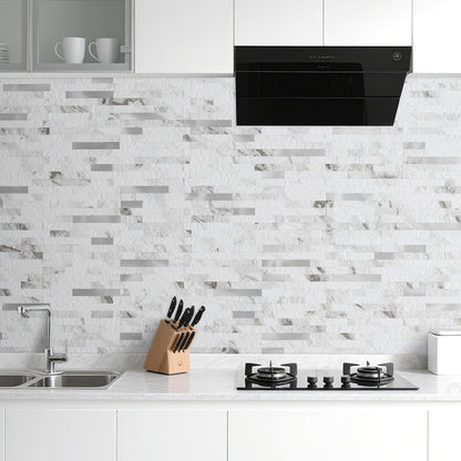 DICOFUN 10-Sheet Peel and Stick Backsplash Wall Tile, PVC Kitchen Backsplash Peel and Stick in Sandstone, 9.4 sq.ft