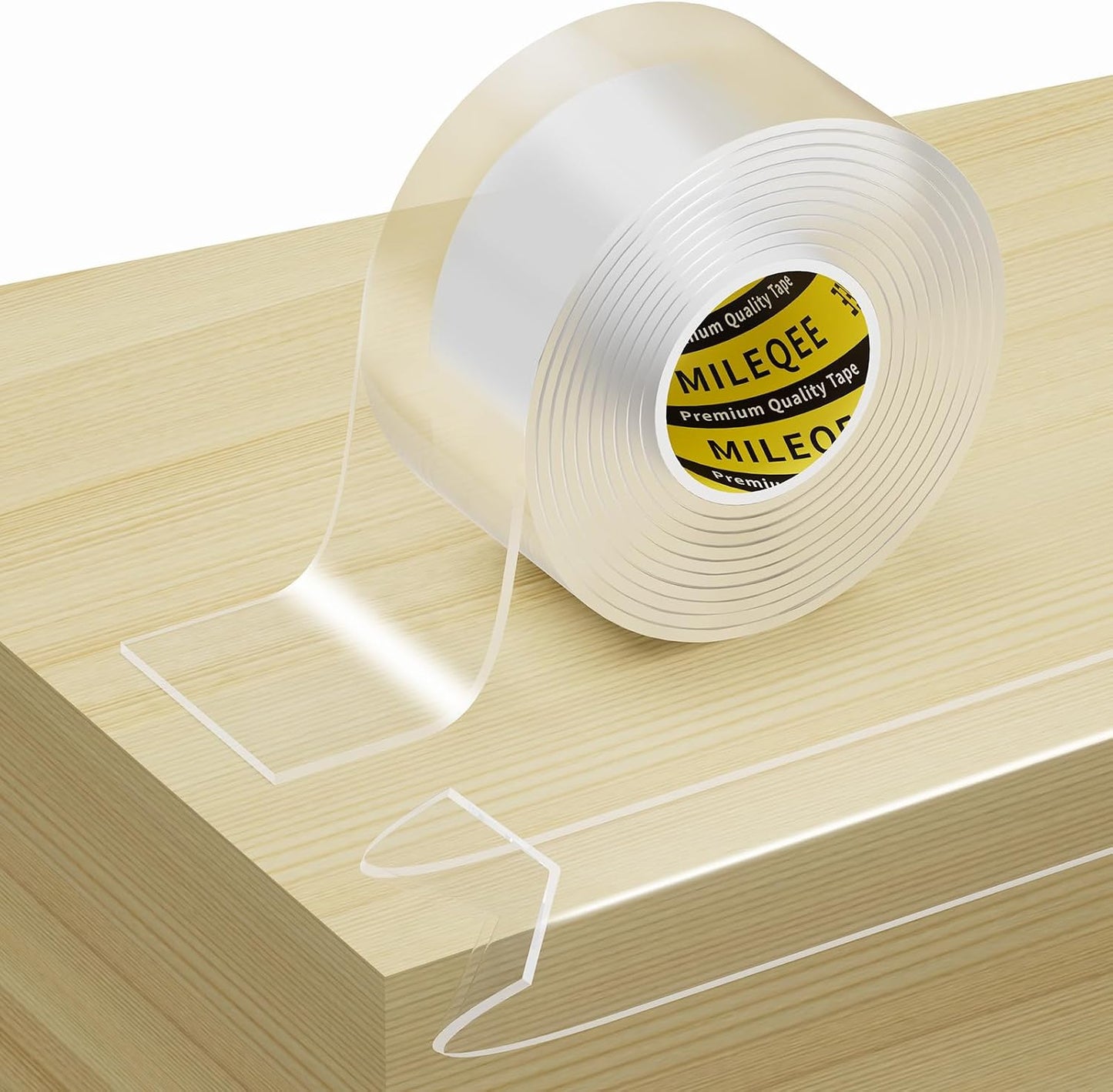 Clear Edge Protector Strip, 1.18in x 9.84FT, Sharp Edge Wrap Cover Tape, Self Adhesive Protective Bumper Corner Guards for Cabinet Door Desk Glass Table Bed Furniture, Kitchen Countertop, Waterproof