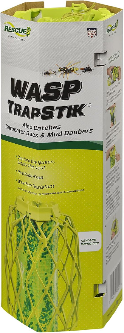 RESCUE! VisiLure® TrapStik for Wasps, Mud Daubers, Carpenter Bees – 2 Pack