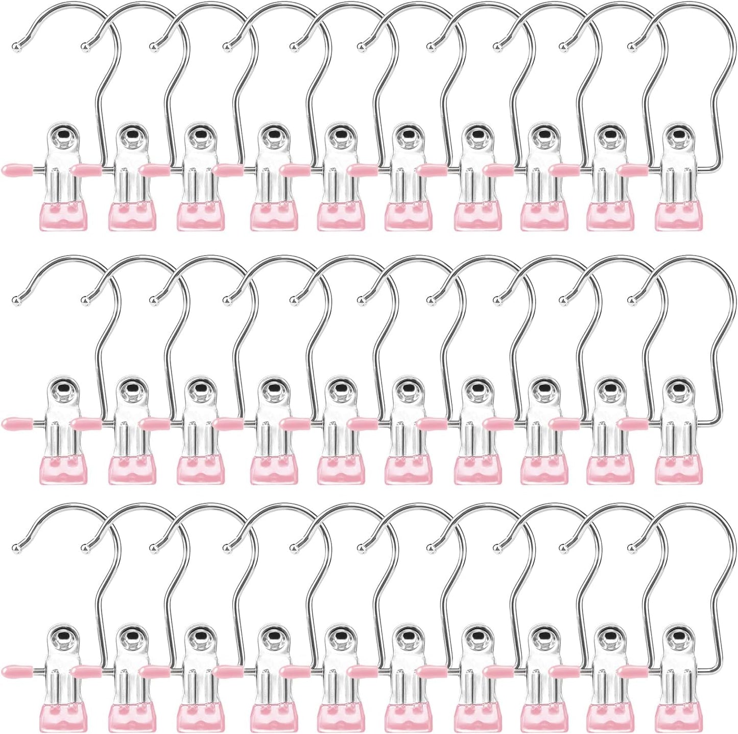 Boot Hangers Clips, 16 Pack Laundry Hooks Hanging Clips Clothes Pins Closet Hanger Organizer Clamps Socks Towel Clips Heavy Duty Clothespins Bulk Hanger Clips for Closet Travel Pants Socks Handbags