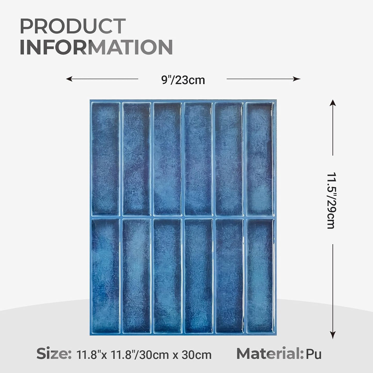 5 Sheets Peel and Stick Backsplash, Self Adhesive Wall Tiles, 3D Adhesive Tile Backsplash, 12"x12"Premium Self Adhesive Wall Tiles Peel and Stickfor Kitchen, Bathroom, RV(Spring Moss)