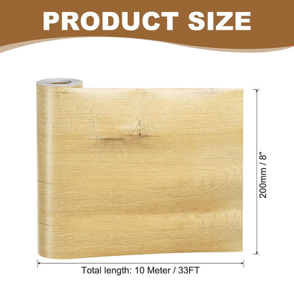 PATIKIL Self Adhesive Wood Grain Repair Tape 33'x 3", Multi-Use Realistic Wood Grain Repair Patch for Furniture Floor Door Table Chair Windows Handicraft DIY, Yellow Teak